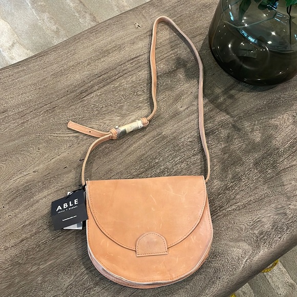 Able Handbags - NWT Able Hana Saddlebag pink sand